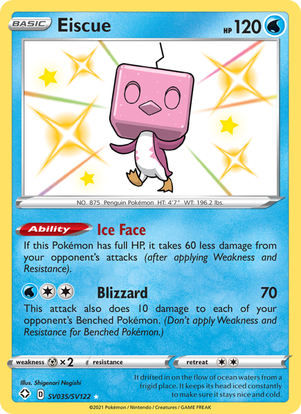 Eiscue Shiny rare (SV035/72) swsh4.5