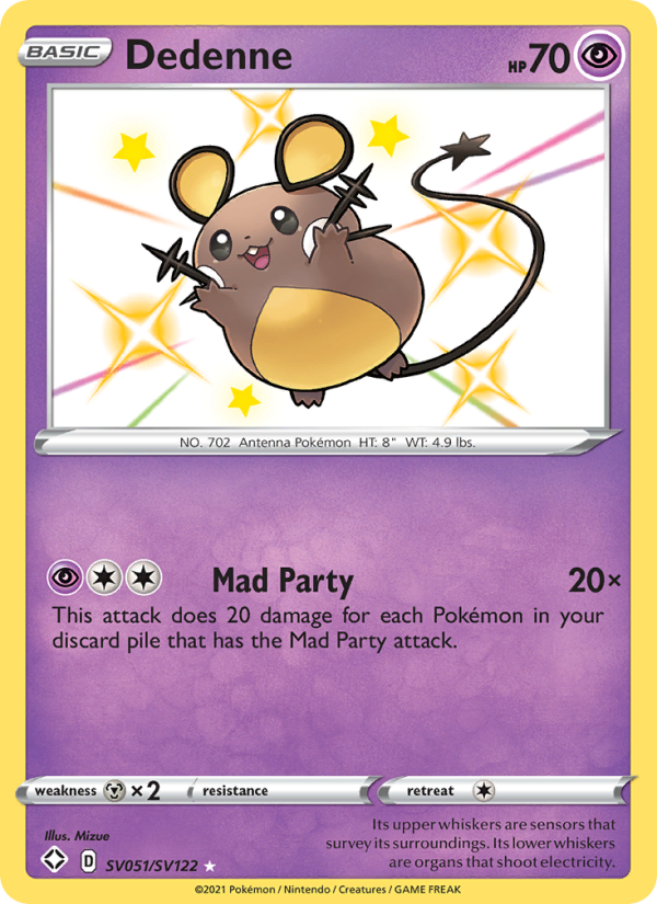 Dedenne Shiny rare (SV051/72) swsh4.5