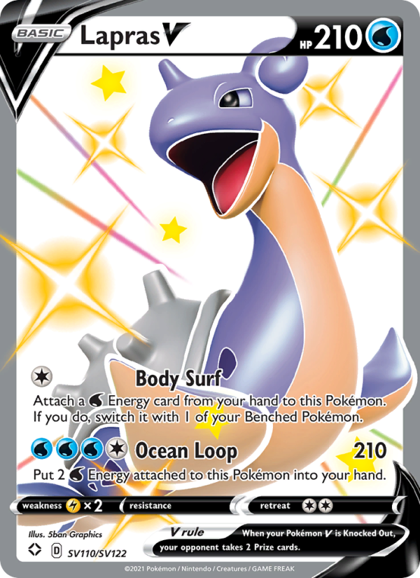 Lapras V Shiny rare V (SV110/72) swsh4.5