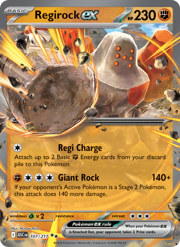 Regirock ex Double rare (107/217) me02.5