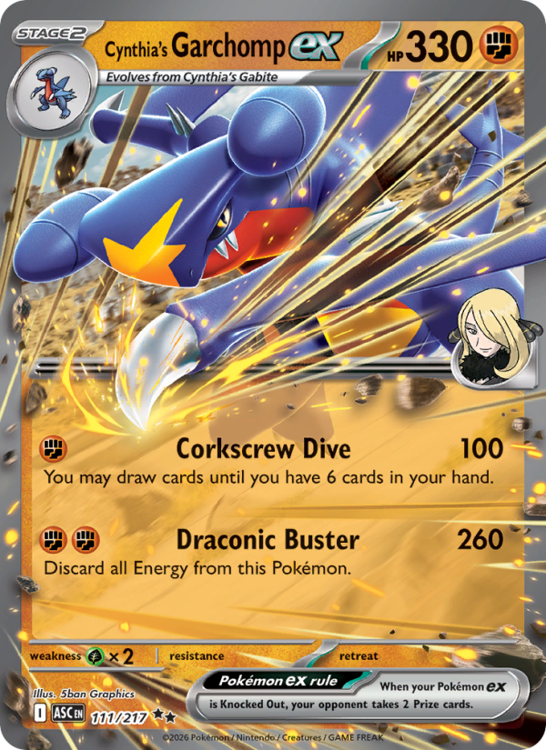 Cynthia's Garchomp ex Double rare (111/217) me02.5