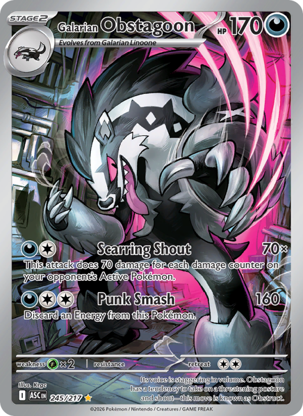 Galarian Obstagoon Illustration rare (245/217) me02.5
