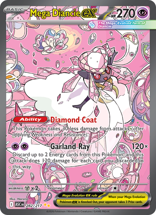 Mega Diancie ex Special illustration rare (282/217) me02.5