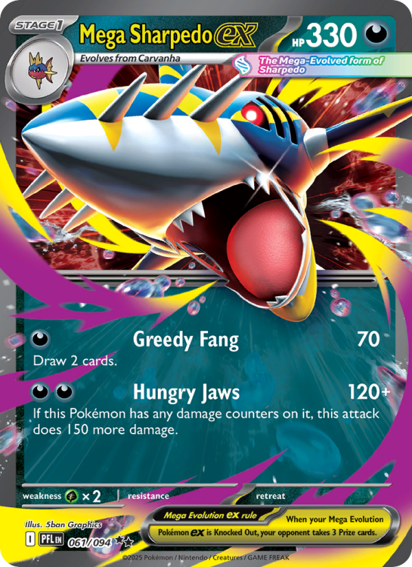 Mega Sharpedo ex Double rare (061/94) me02
