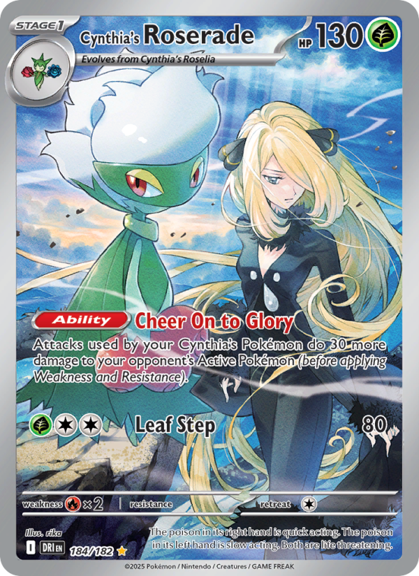 Cynthia's Roserade Illustration rare (184/182) sv10