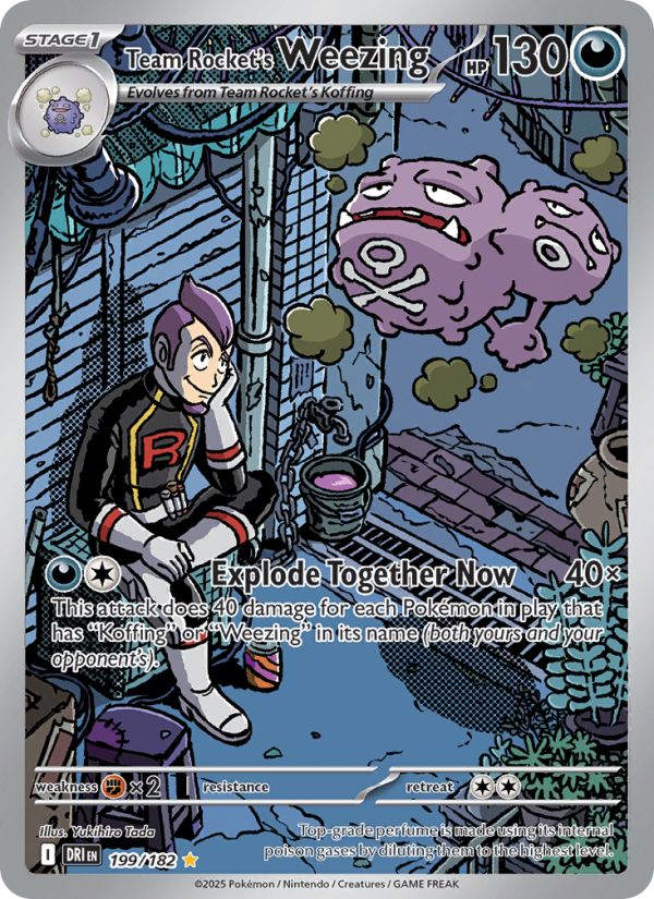 Team Rocket's Weezing Illustration rare (199/182) sv10