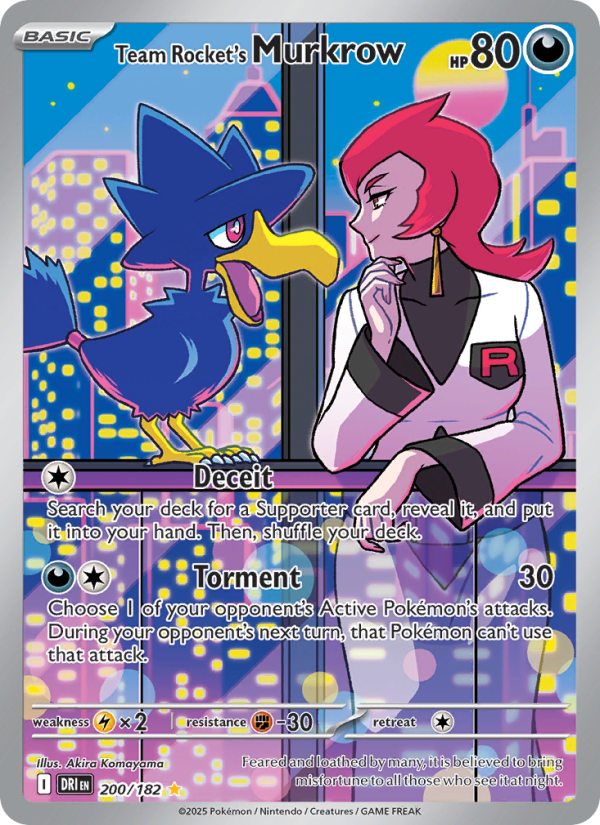 Team Rocket's Murkrow Illustration rare (200/182) sv10