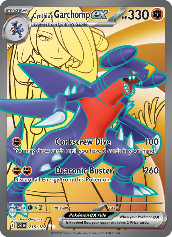 Cynthia's Garchomp ex Ultra Rare (215/182) sv10