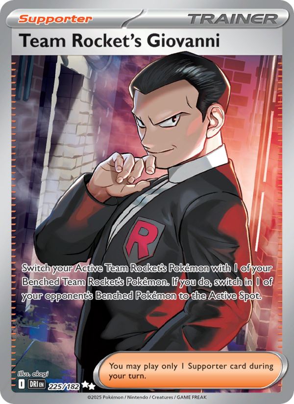 Team Rocket's Giovanni Ultra Rare (225/182) sv10