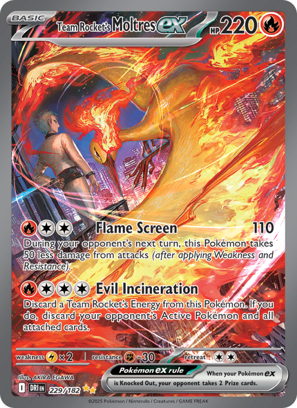 Team Rocket's Moltres ex Special illustration rare (229/182) sv10