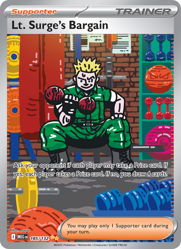 Lt. Surge's Bargain Special illustration rare (185/132) me01