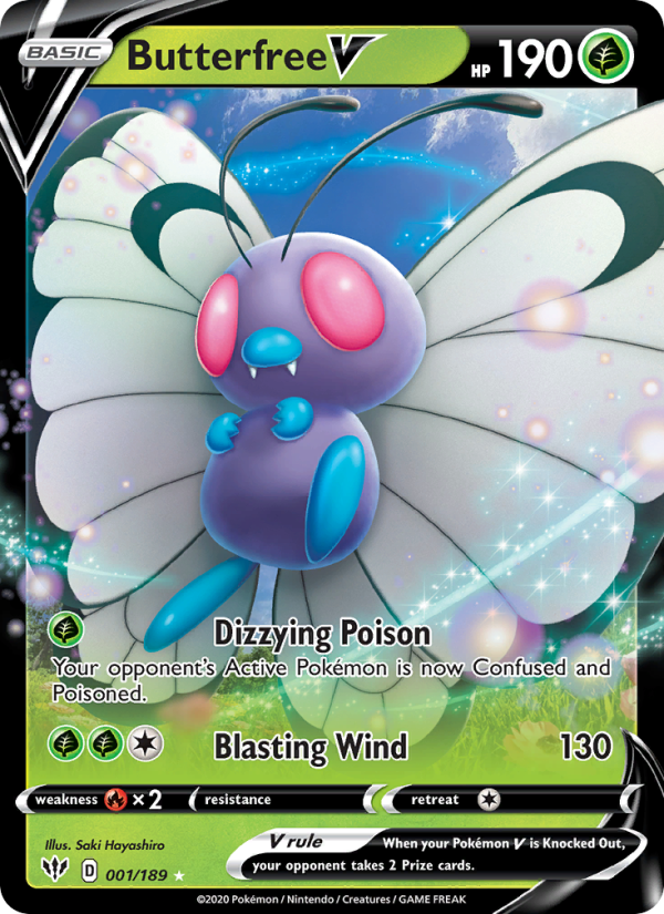 Butterfree V Holo Rare V (1/189) swsh3