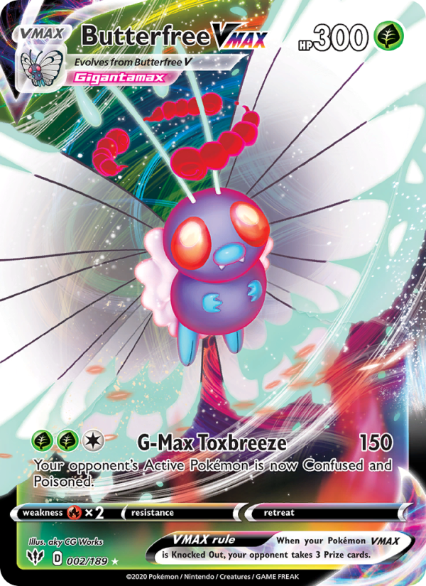 Butterfree VMAX Holo Rare VMAX (2/189) swsh3