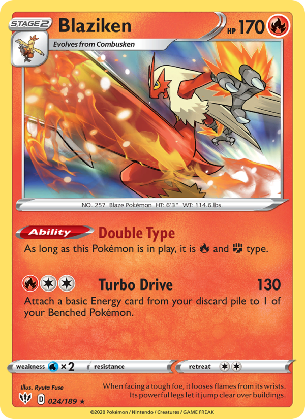 Blaziken Holo Rare (24/189) swsh3