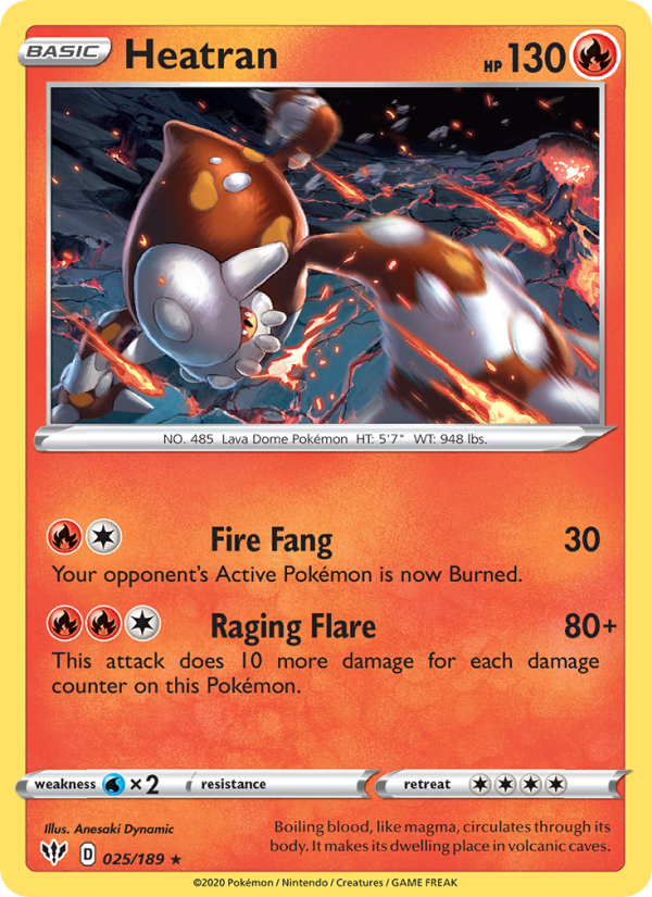 Heatran Holo Rare (25/189) swsh3