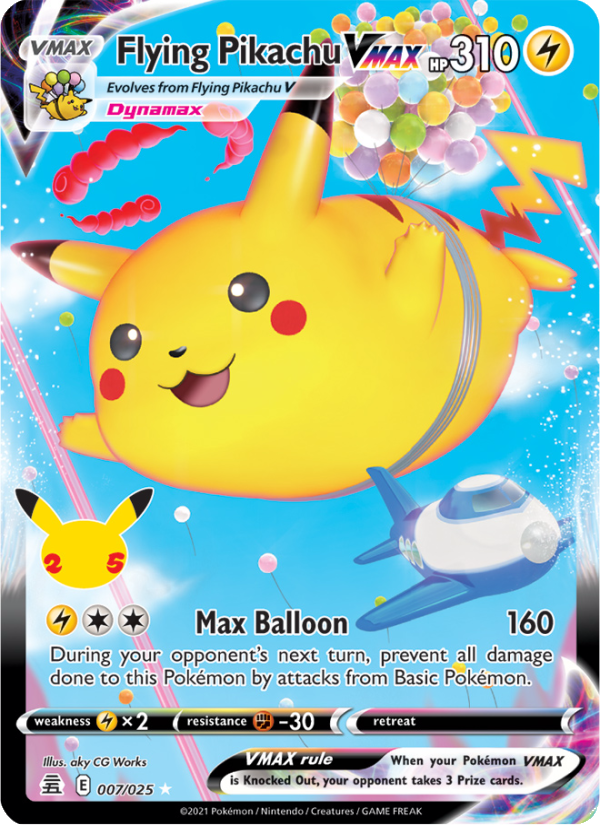 Flying Pikachu VMAX Holo Rare VMAX (7/25) cel25