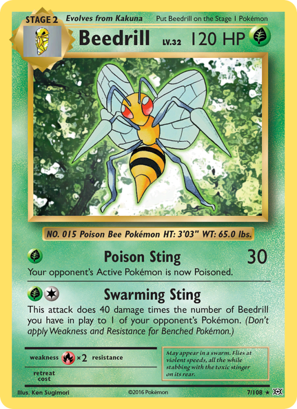Beedrill Rare (7/108) xy12
