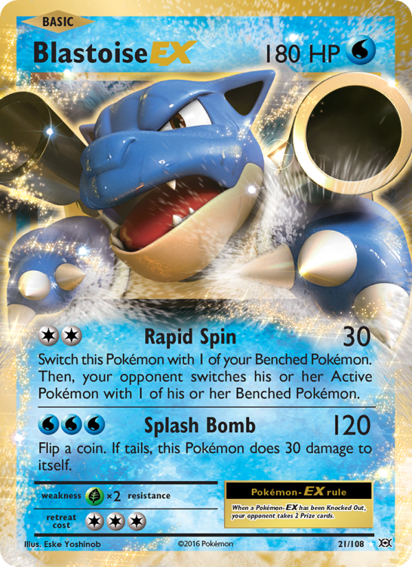 Blastoise EX Ultra Rare (21/108) xy12