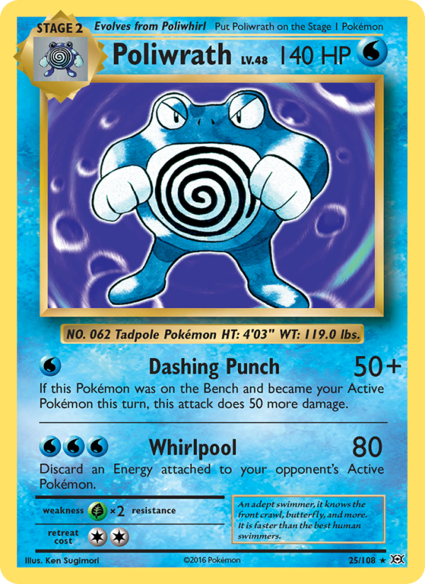 Poliwrath Rare (25/108) xy12