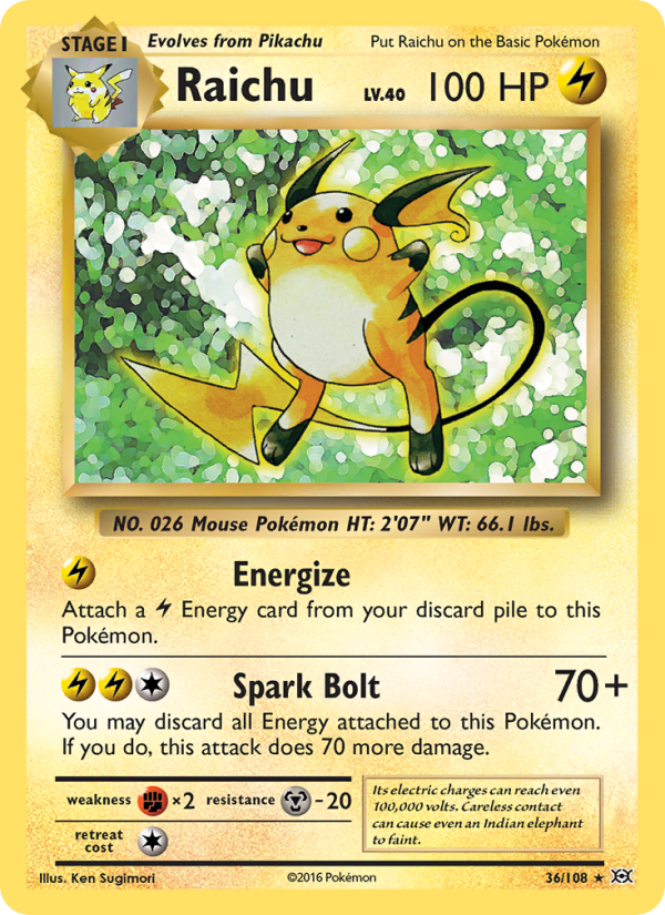 Raichu Rare (36/108) xy12