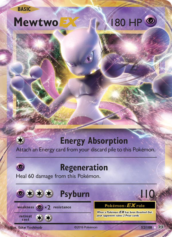 Mewtwo EX Ultra Rare (52/108) xy12
