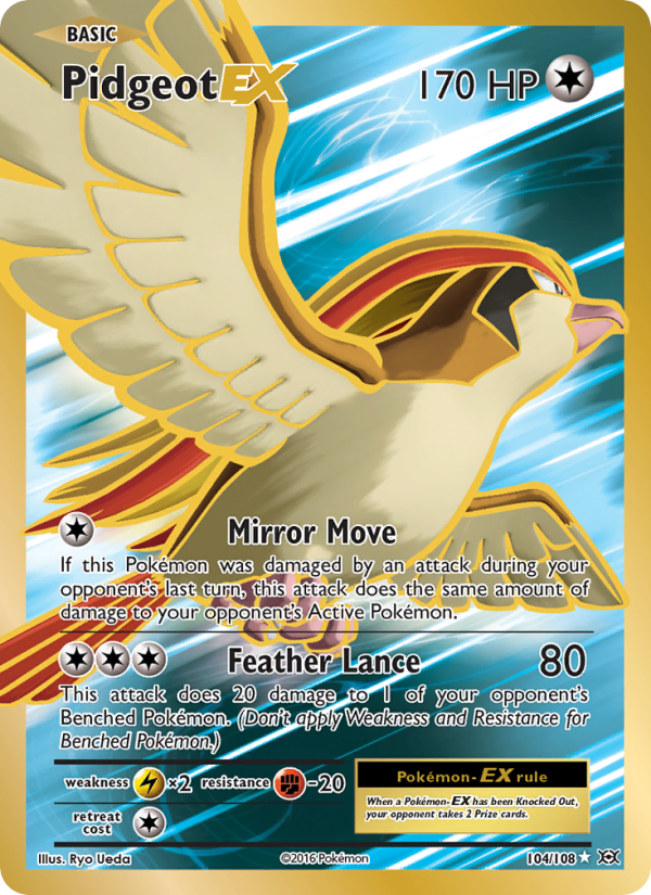 Pidgeot EX Ultra Rare (104/108) xy12