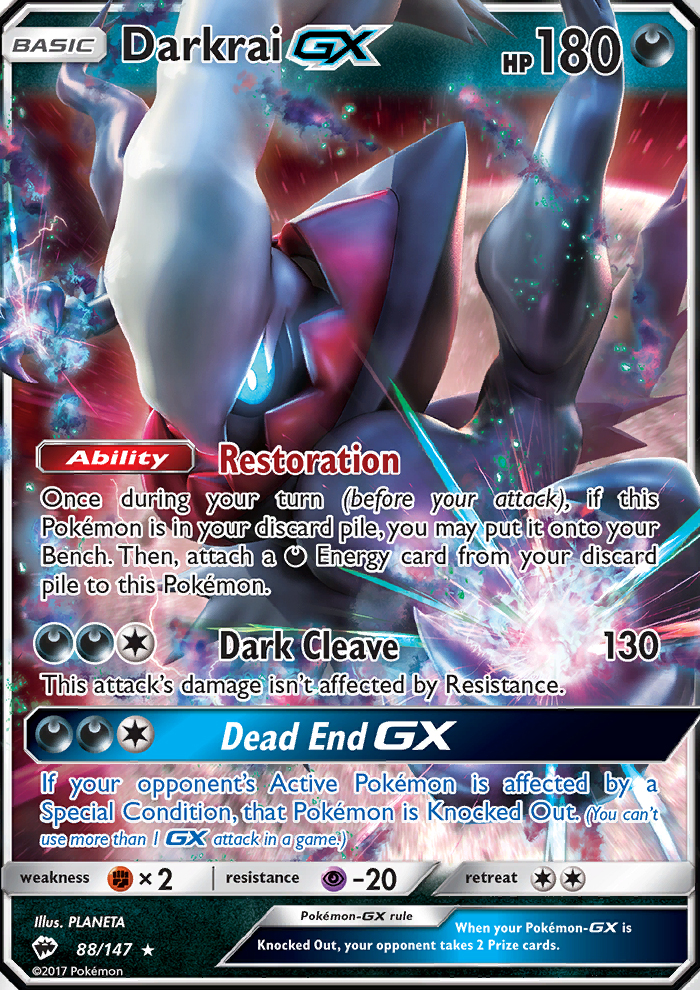 Darkrai GX Ultra Rare (88/147) sm3