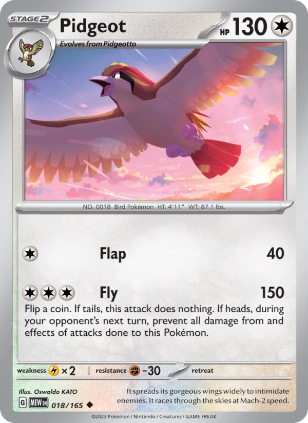 Pidgeot Uncommon (018/165) sv03.5