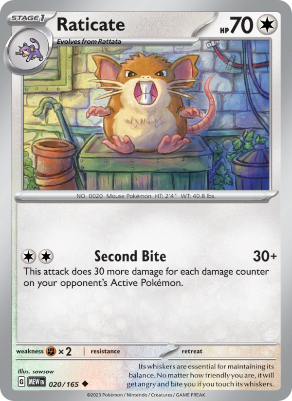 Raticate Uncommon (020/165) sv03.5