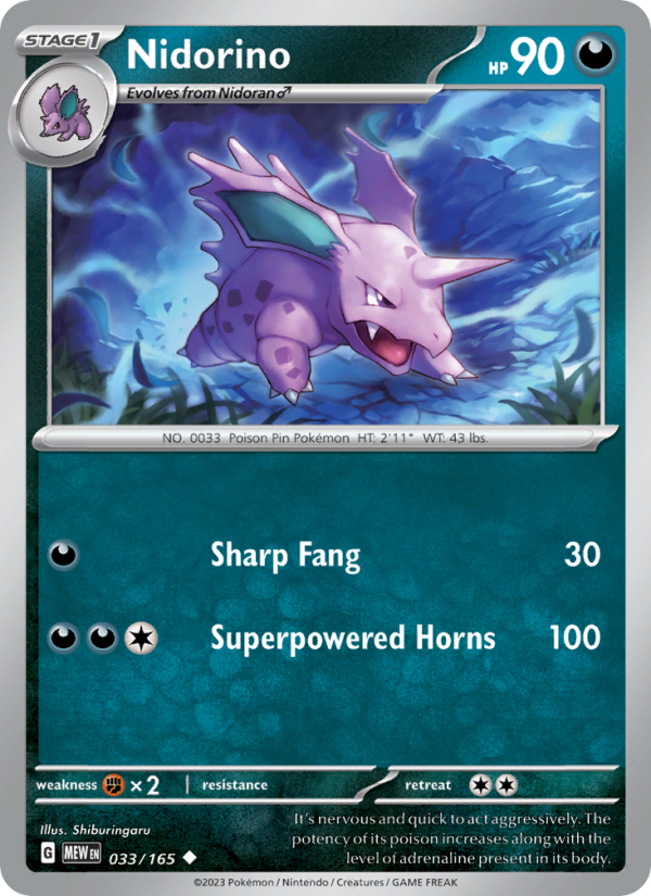 Nidorino Uncommon (033/165) sv03.5