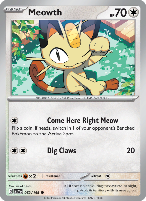 Meowth Common (052/165) sv03.5
