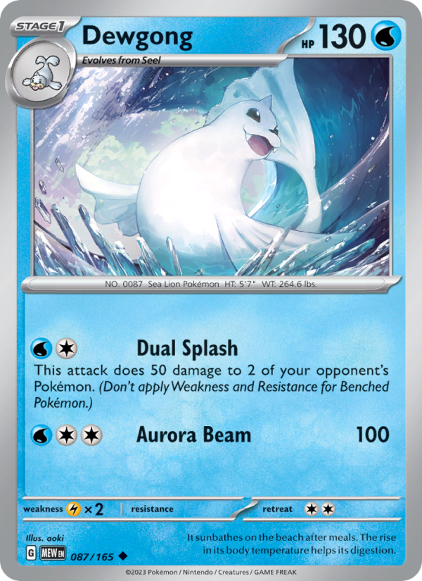 Dewgong Uncommon (087/165) sv03.5