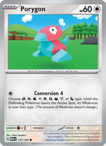 [sv03.5-137] Porygon Common (137/165) sv03.5