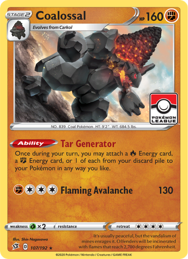 [swsh2-107] Coalossal Holo Rare (107/192) swsh2