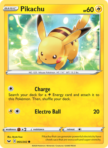 [swsh1-65] Pikachu Common (65/202) swsh1