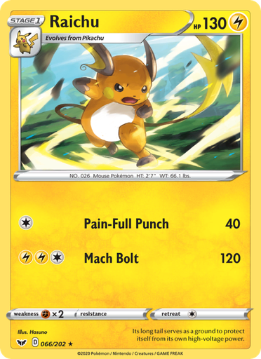 [swsh1-66] Raichu Rare (66/202) swsh1