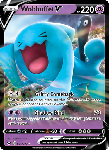 [swsh1-86] Wobbuffet V Holo Rare V (86/202) swsh1