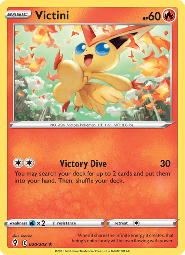 [swsh7-20] Victini Holo Rare (20/203) swsh7