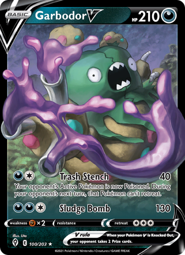 [swsh7-100] Garbodor V Holo Rare V (100/203) swsh7