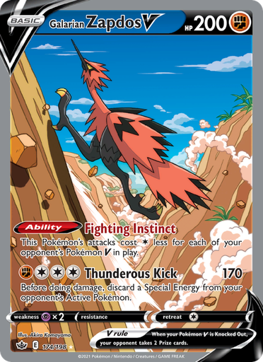 [swsh6-174] Galarian Zapdos V Ultra Rare (174/198) swsh6