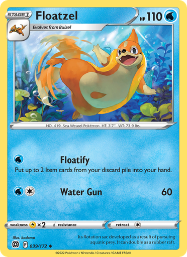 [swsh9-039] Floatzel Uncommon (039/172) swsh9