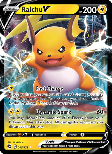 [swsh9-045] Raichu V Holo Rare V (045/172) swsh9