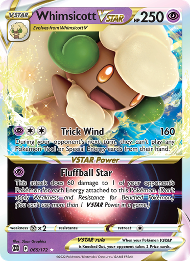 [swsh9-065] Whimsicott VSTAR Holo Rare VSTAR (065/172) swsh9