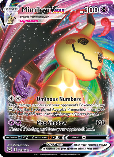 [swsh9-069] Mimikyu VMAX Holo Rare VMAX (069/172) swsh9