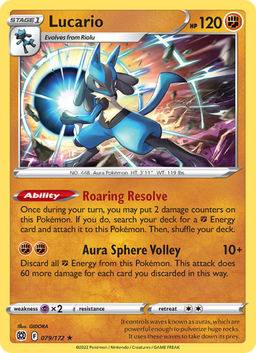 [swsh9-079] Lucario Holo Rare (079/172) swsh9