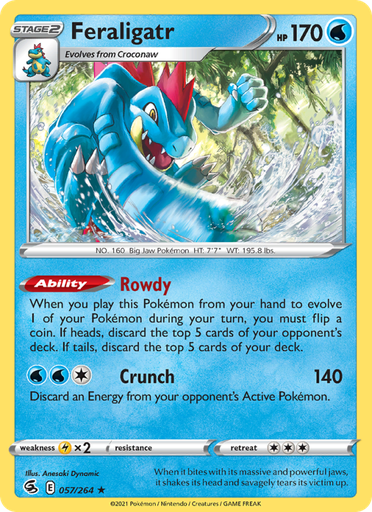 [swsh8-57] Feraligatr Holo Rare (57/264) swsh8