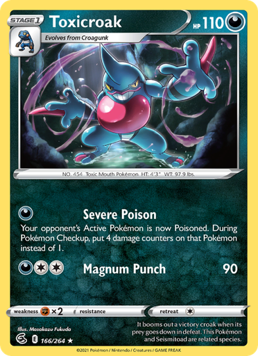 [swsh8-166] Toxicroak Rare (166/264) swsh8