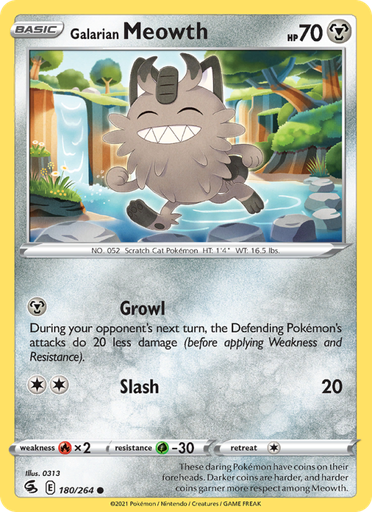 [swsh8-180] Galarian Meowth Common (180/264) swsh8
