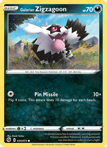 [swsh3.5-35] Galarian Zigzagoon Common (35/70) swsh3.5
