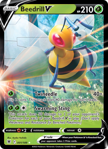 [swsh10-001] Beedrill V Holo Rare V (001/189) swsh10